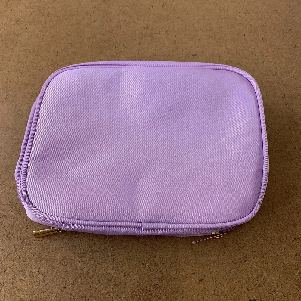 Young Clariti Bio Uth Lilac Zip Around Travel Storage Cosmetic Bag New